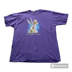 EUC Tinkerbell tee shirt no size tag see measurements in pictures
